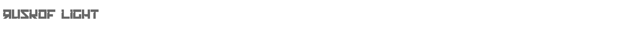 Sample characters Ruskof Font